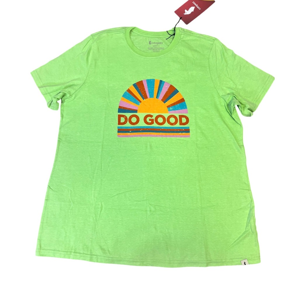 NEW Cotopaxi Womens T-Shirt Plus Sz 1X Organic Green Cotton Do Good Graphic‎ Tee